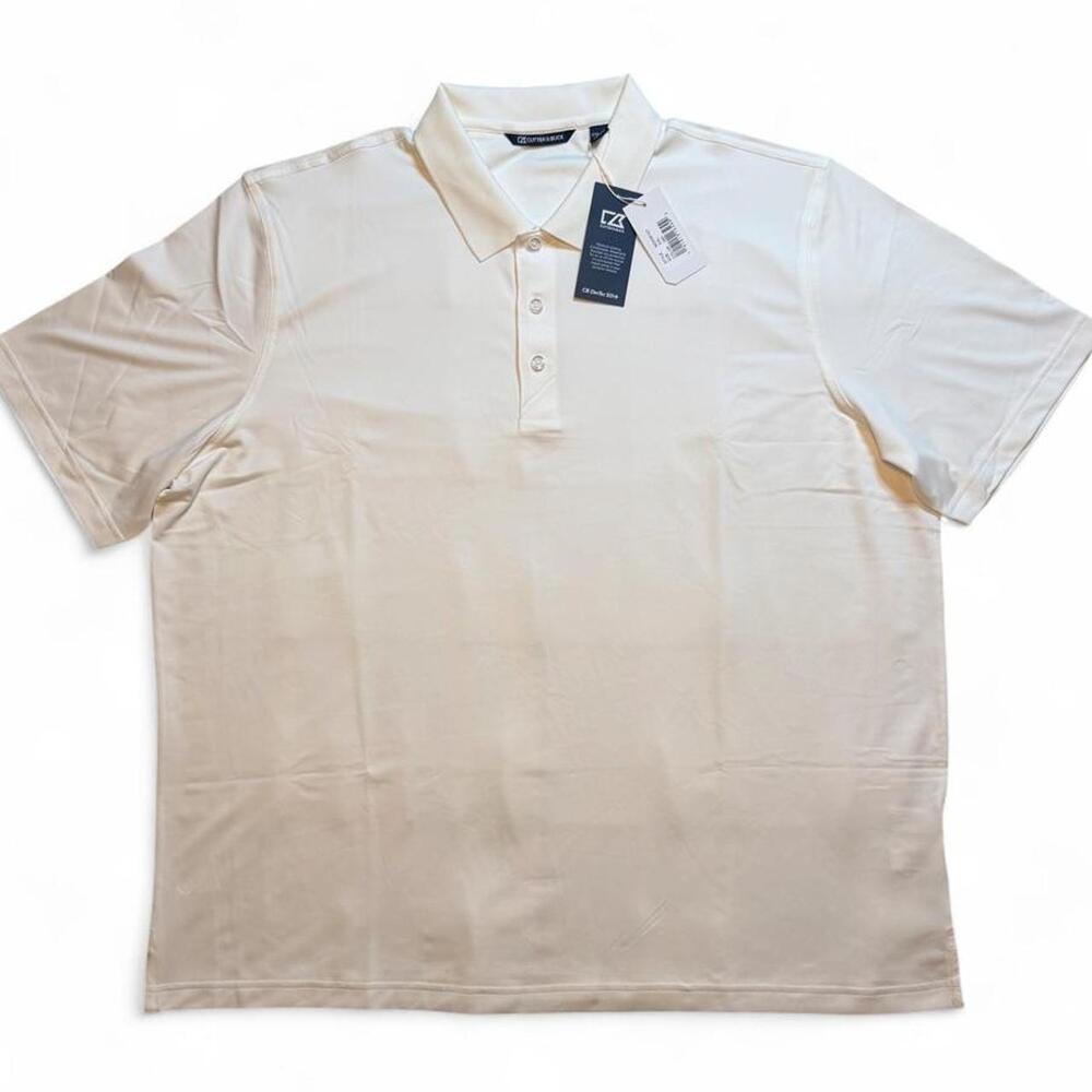 Cutter & Buck Men's White Polo Shirt size XXL dimensions in the pictures Brand n